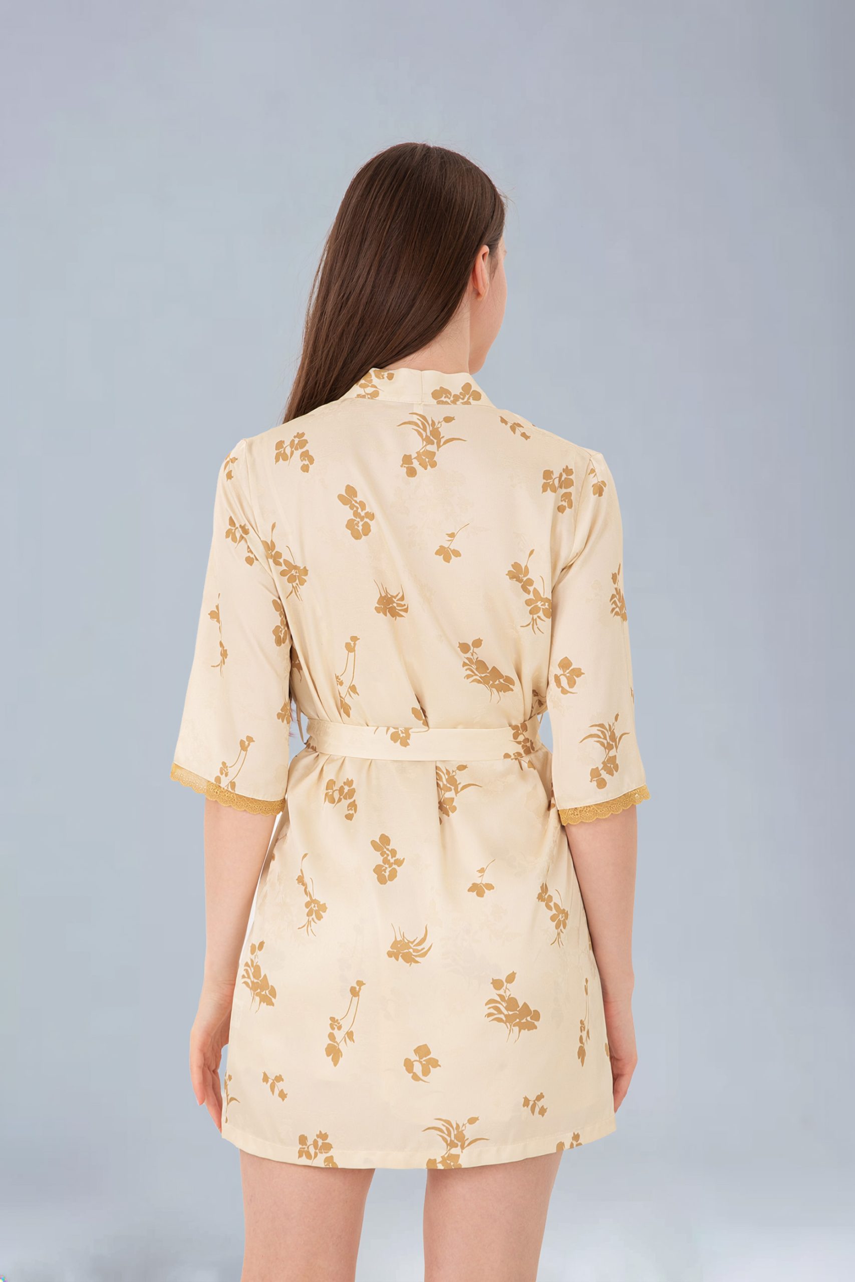 RNUV Gilded Bloom Silk Robe Set - Image 4