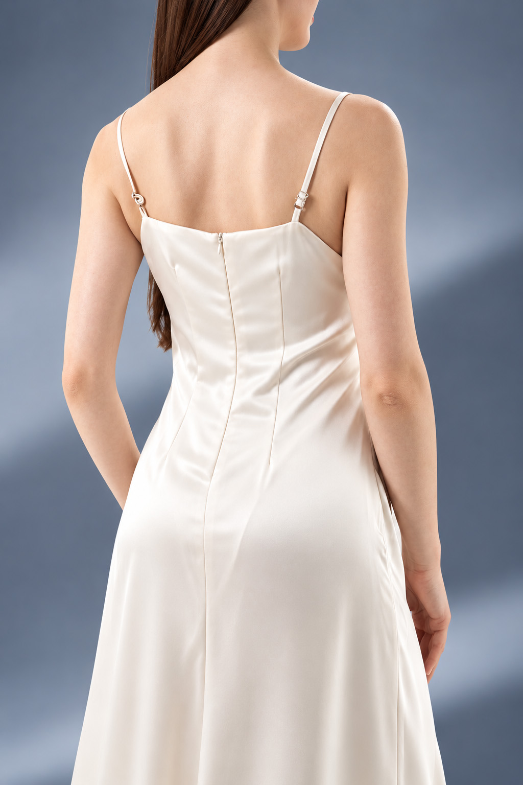RNUV Champagne Aura Satin Jacquard Dress Set - Image 6