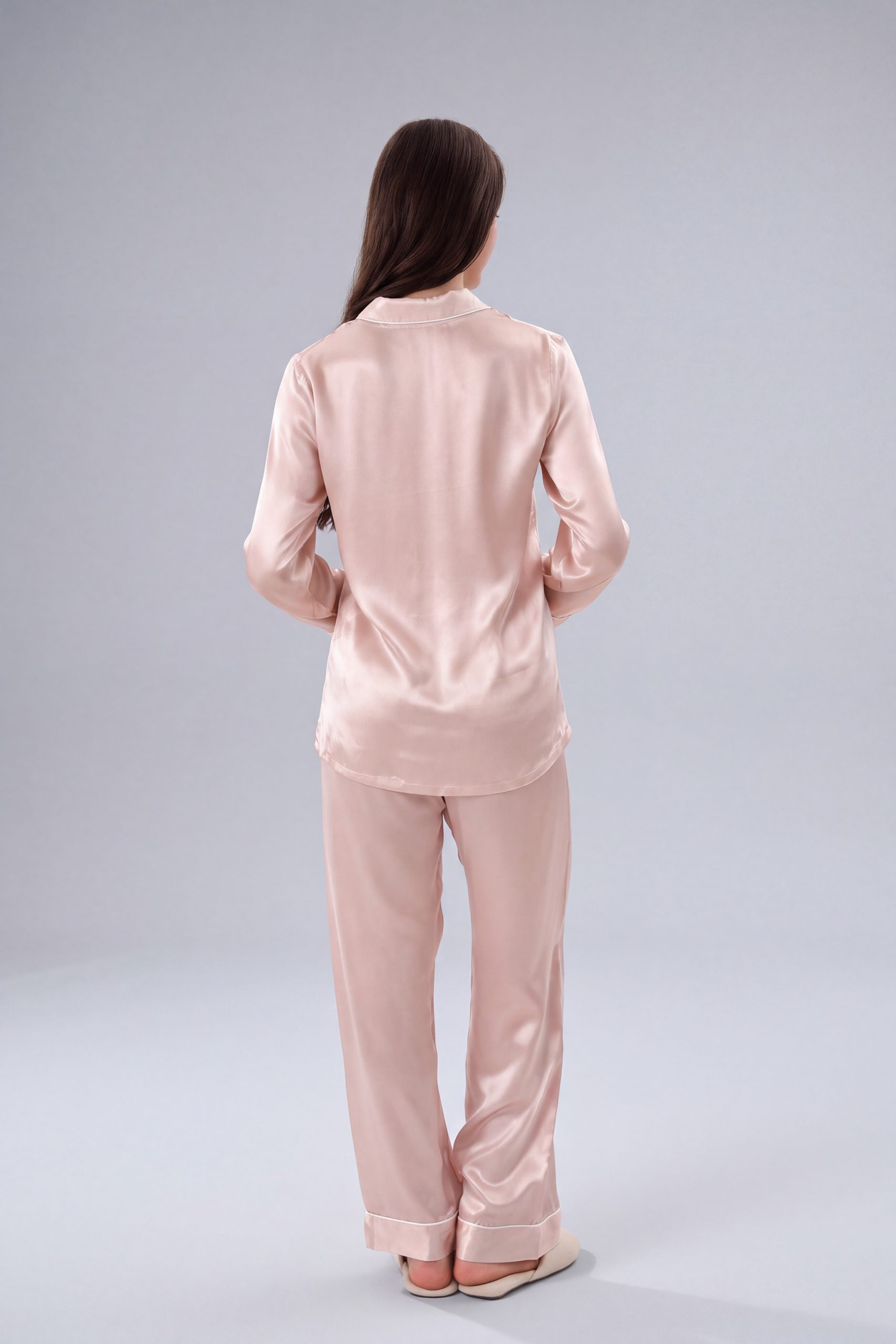 RNUV Blush Serenity Mulberry Silk Pajama Set - Image 5
